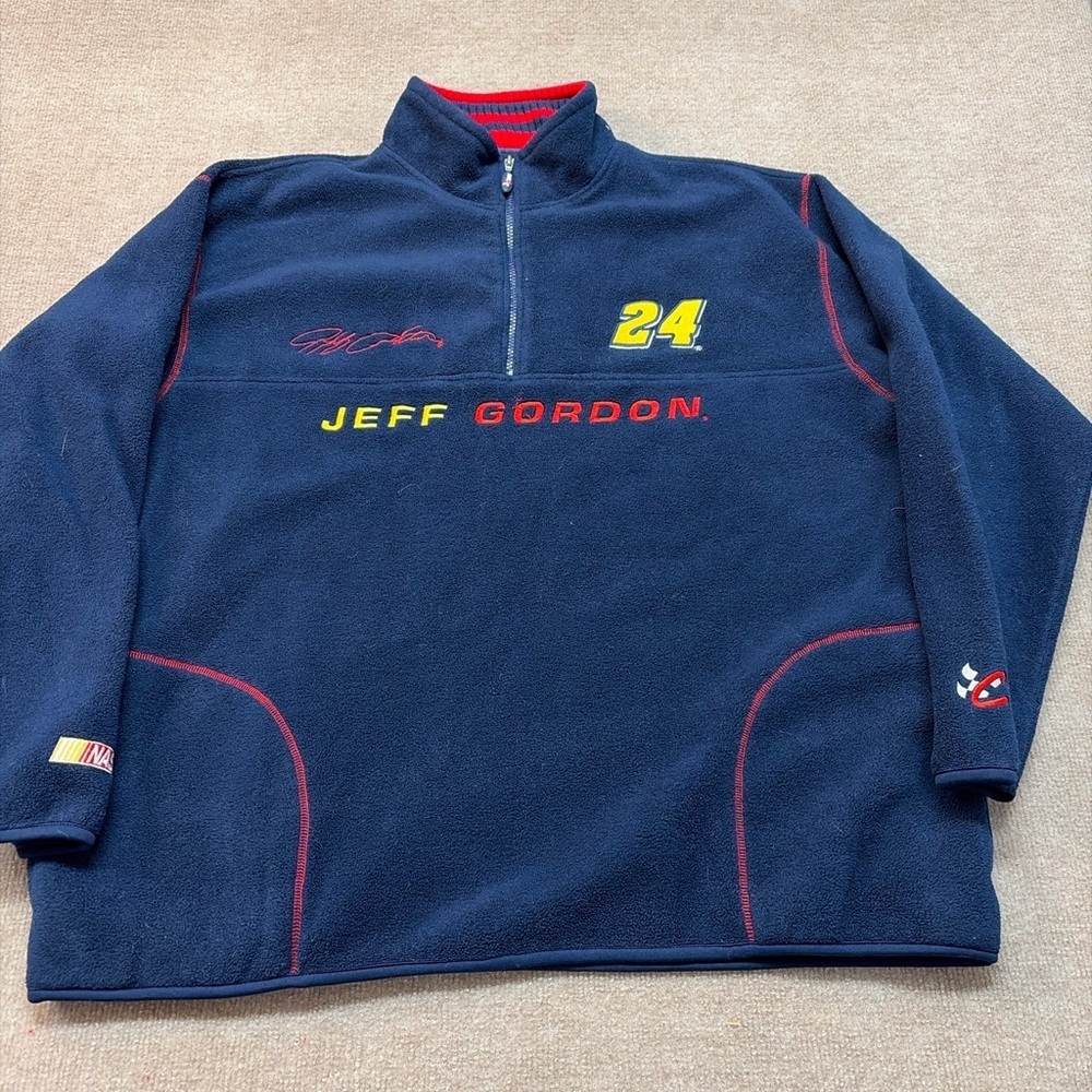Jeff Gordon #24 Chase Authentics NASCAR Fleece Pullover – Navy (XL)